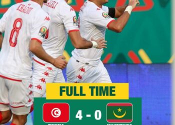 تونس تفوز على موريتانيا برباعية “تاريخية” في أمم أفريقيا