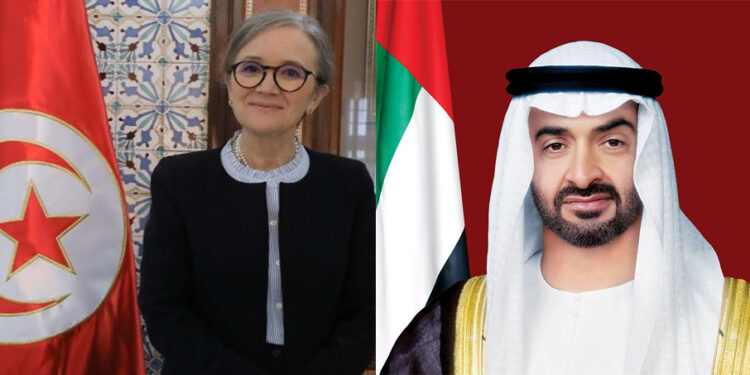 رئيسة الحكومة نجلاء بودن تتحادث هاتفيا مع ولي عهد أبوظبي وتثمن عودة الحركية الإقتصادية والإستثمارية بين تونس ودولة الإمارات