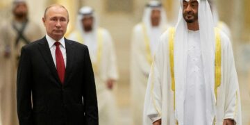 بوتين وولي عهد أبو ظبي يؤكدان مواصلة التنسيق للحفاظ على إستقرار سوق الطاقة العالمية .. ومحمد بن زايد  يؤيد “الحل السلمي” للأزمة الروسية الأوكرانية