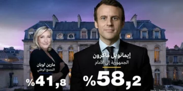 ماكرون يفوز بولاية رئاسية ثانية إثر حصوله على 58.2 بالمئة من الأصوات
