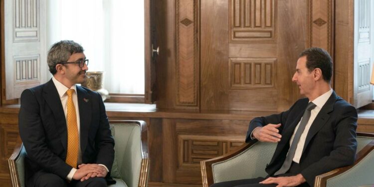 بشار الأسد يستقبل وزير الخارجية عبدالله بن زايد في دمشق