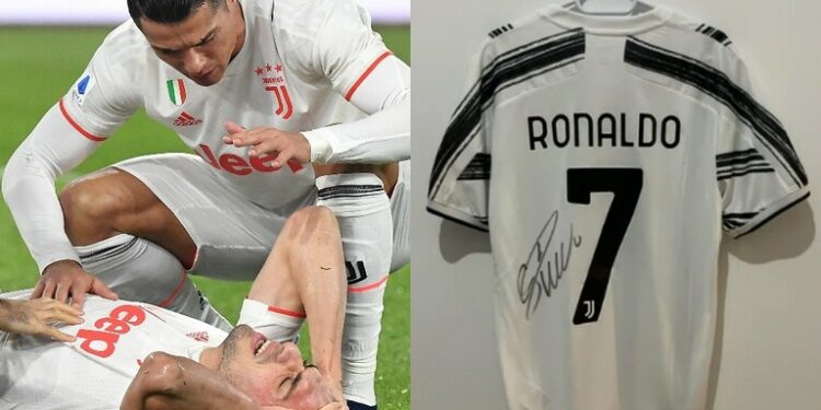 مزاد لبيع قميص رونالدو لدعم ضحايا زلزال تركيا