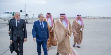 وزير الخارجية السوري يصل إلى السعودية في أول زيارة منذ بدء النزاع وقبل يوم من إجتماع في جدة لوزراء دول مجلس التعاون لبحث عودة سورية إلى الجامعة العربية