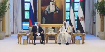 رئيس دولة الإمارات الشيخ محمد بن زايد يستقبل الرئيس  فلاديمير بوتين