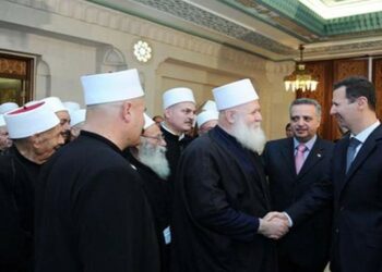 الرئيس الأسد يستقبل وفداً لبنانياً برئاسة طلال أرسلان رئيس الحزب الديمقراطي اللبناني يضم رجال دين ووجهاء من طائفة المُوحّدين