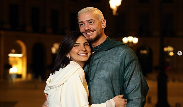 سعد لمجرد يحتفل بذكرى زواجه وعيد ميلاد زوجته في نفس اليوم