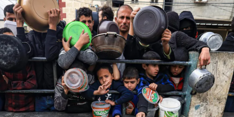 مرصد حقوقي: 400 ألف فلسطيني يموتون جوعا وعطشا شمالي غزة