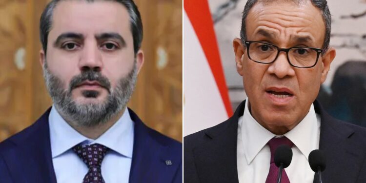 وزير الخارجية السوري بالحكومة المؤقتة يتلقى اتصالا من نظيره المصري