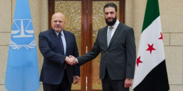 الشرع يلتقي المدعي العام للمحكمة الجنائية الدولية