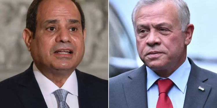 عبد الله الثاني يتصل بالسيسي بعد لقائه ترامب