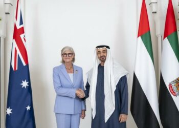 بحث العمل المشترك مع سام موستين في أبوظبي ..محمد بن زايد: الإمارات حريصة على التعاون مع أستراليا ودعم السلام والازدهار في العالم