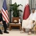 أمير قطر يستقبل ترامب بالديوان الأميري بقطر
