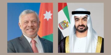 رئيس دولة الإمارات وملك الأردن يبحثان العلاقات الأخوية والتطورات الإقليمية