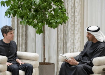 الشيخ محمد بن زايد يستقبل الرئيس التنفيذي لـ”أوبن إيه آي”