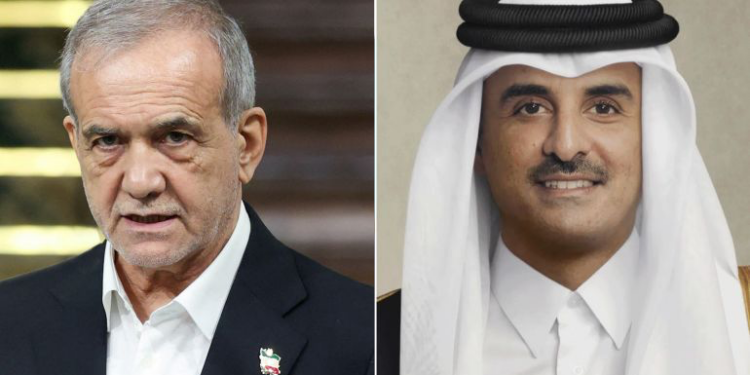 أمير قطر والرئيس الإيراني يبحثان خفض التصعيد في المنطقة