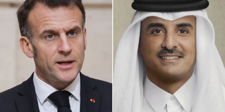أمير قطر وماكرون يدعوان لوقف استهداف منشآت الطاقة والمياه